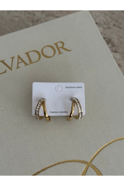 LUXSTONE Stone Gold Earrings