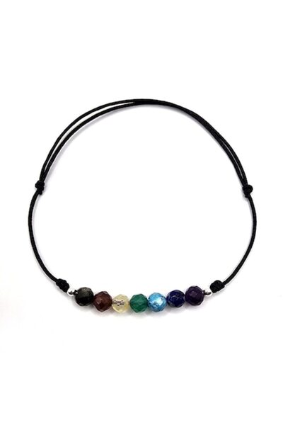 Lexy's Boutique Bratara ajustabila din Argint Chakra I - Pietre Sempretioase