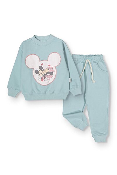 baby flamindo طقم رياضي للفتيات مكون من خيطين مع تفاصيل مطبوعة وشبكية