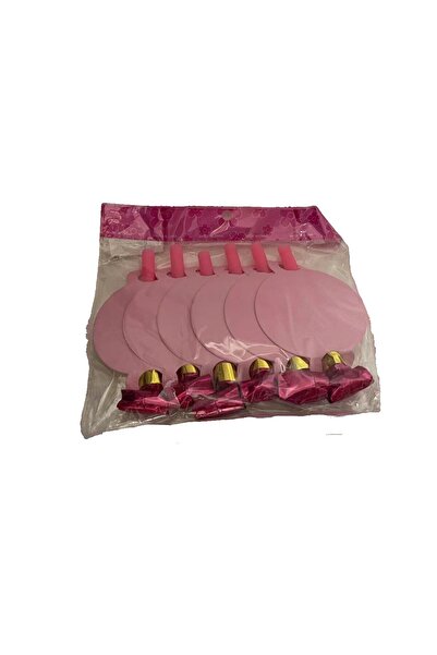 Teo Set 6 Suflatori Happy Birthday, , pentru Petrecere, Roz