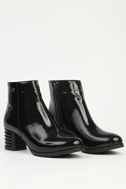 Pierre Cardin Black Women's Zippered Ankle Boots Pc-55158