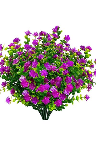 Arkotex Set 6 Buchete Flori Artificiale, ARKOTEX, Rezistente UV, Plastic, Roz...