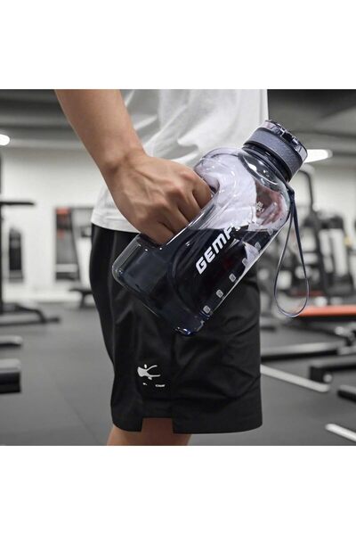 GEMFUL Large Water Bottle with Handle Leakproof Half Gallon Jug for Fitness or School