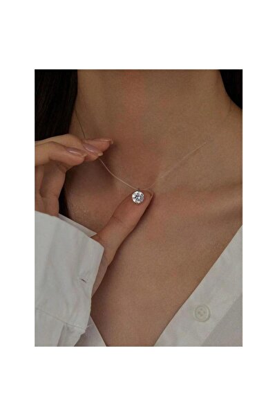 Pursehuit Colier cu fir transparent, cu piatră de zirconiu, Imre C2