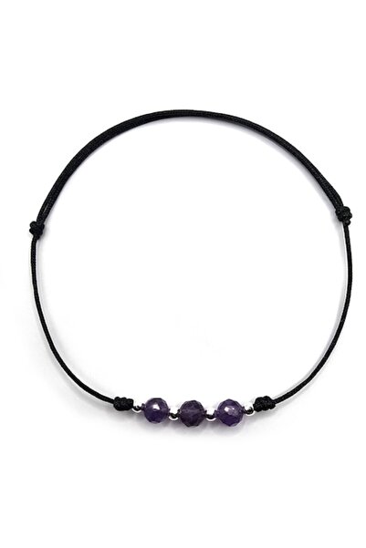 Lexy's Boutique Bratara handmade, ajustabila, din argint 925, Lexy's Boutique, pietre sempretioase ametist
