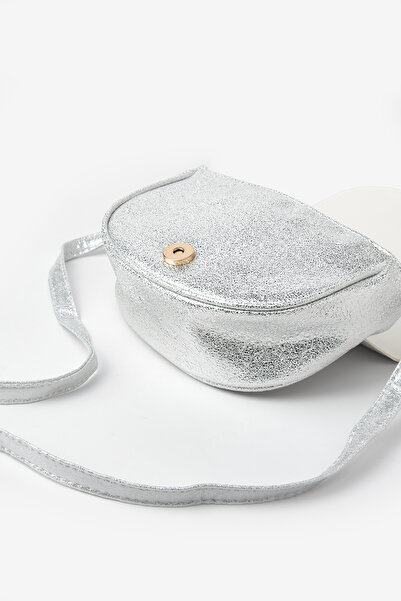 Le Mabelle Gümüş Kalp Figürlü Kız Çocuk Omuz Çantası