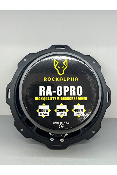 ROCKALPHA 20 CM 200 RMS MİDRANGE MERMİ GÖBEK METAL KAPAK DMC GARAJ