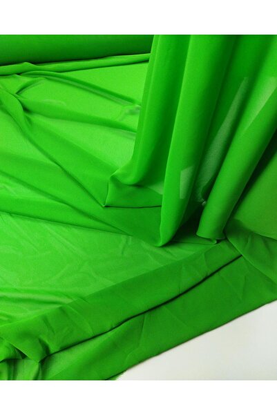 Kumaş Parça șifon de culoare verde iarbă Lățime: 140