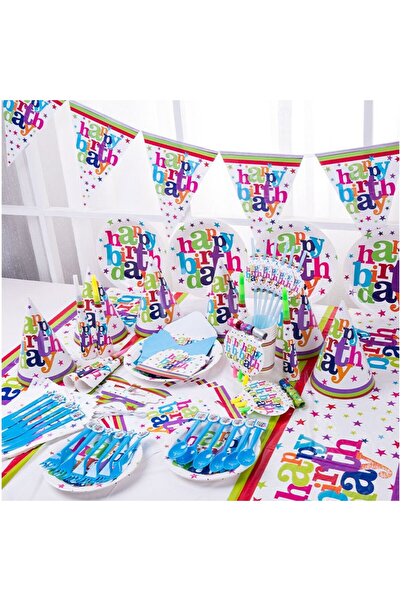 Flippy Set of 6 Happy Birthday Party Hats, Flippy, 19x15 cm, Multicolor