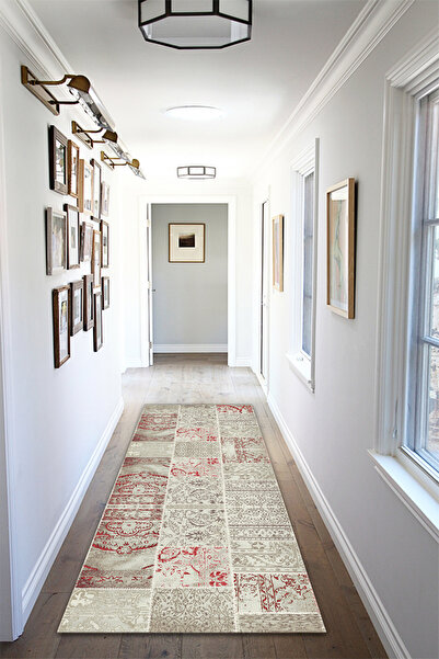 THEMODERNHANE Dijital Baskılı Yolluk Dekoratif Makinede Yıkanabilir Kaymaz Taban Leke Tutmaz Yolluk