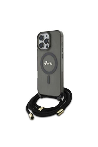 Guess Θήκη για iPhone 16 Pro, IML Crossbody MagSafe, Μαύρη
