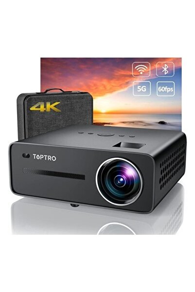 TOPTRO X5 5g Wifi Bluetooth Projektör, 460 Ansı Lümen Full Hd Yerel 1080P