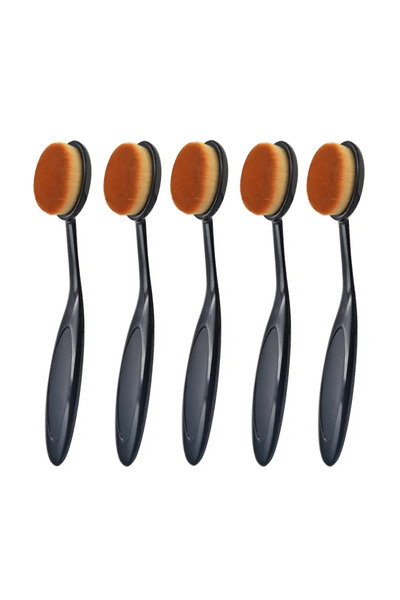 Choice4 5 قطع من فرشاة الأساس الكبيرة على شكل فرشاة أسنان أدوات مكياج للحصول على تطبيق سريع ومتساوي