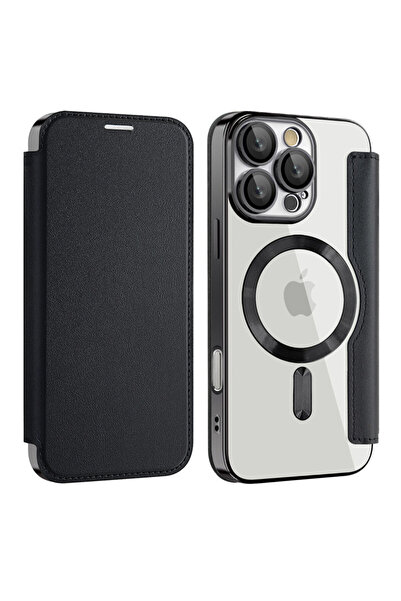 Techsuit Βιβλιοθήκη Husa iPhone 17 Pro SmartMag, negru