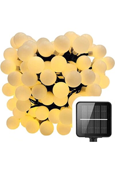 iTin Set Lumini solare de gradina, 50 globuri, lungime 7m, pentru interior si exterior, rezistenta la apa