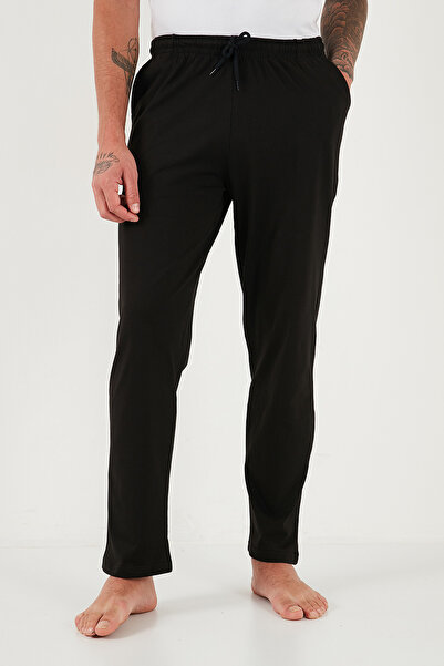 Buratti Бавовняні штани з прямим кроєм, нормальною талією, прямими штанинами та кишенями Чоловічі піжамні штани 6574003