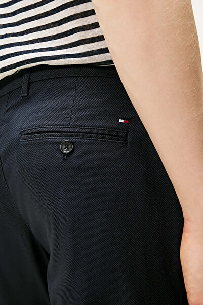 Tommy Hilfiger Erkek Slim Fit Dokulu Bleecker Chino Pantolon - Lacivert