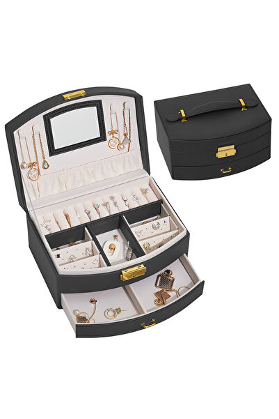 Teno Teno® Jewelry Box, bag type, organization and storage, 20 x 12 x 9.7 cm,...