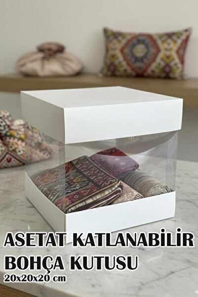 Dantelux Asetat Çeyiz Kutusu (Şeffaf - Katlanabilir - Pratik Kurulum) Küçük B...