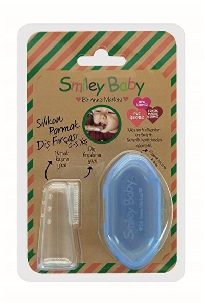 Bio Smile Smiley Baby Mavi Saklama Kaplı Parmak Fırça