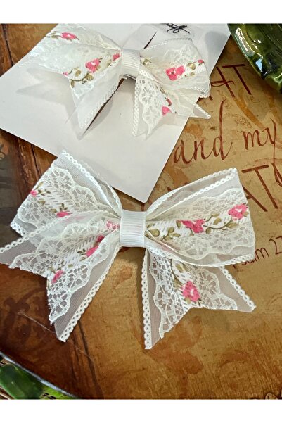 TrendCraft Ekru Pembeli 2li Fiyonk Klips Toka