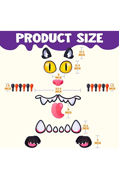 JOYIN Halloween decoration set, latex/foil, multicolor, 30 pieces