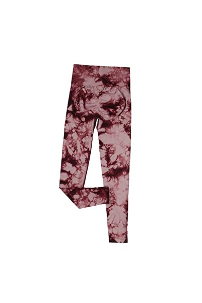 Mixbo Colanți modelatori cu talie înaltă WNY PRO Tie Dye, roz/vișiniu, mărime M