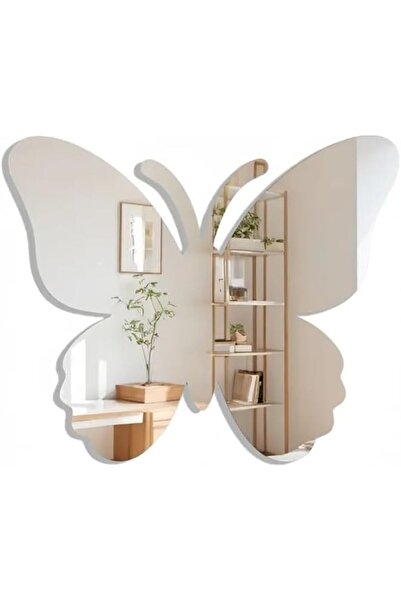 Slasa Acrylic Wall Mirror in Butterfly Shape - 15.57 x 15.57 inches, Self-Adh...