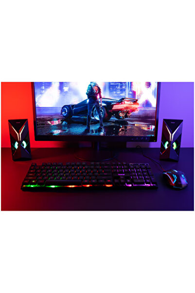 Spacer Gaming 2.1 Speakers, RMS: 14W (2 x 3W + 8W), bluetooth, remote control, MDF wood subwoofer