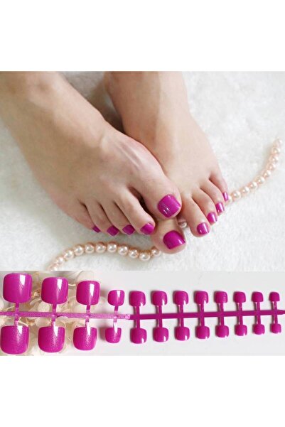 KESNUP Set de 24 de vârfuri pentru unghii de la picioare Magenta