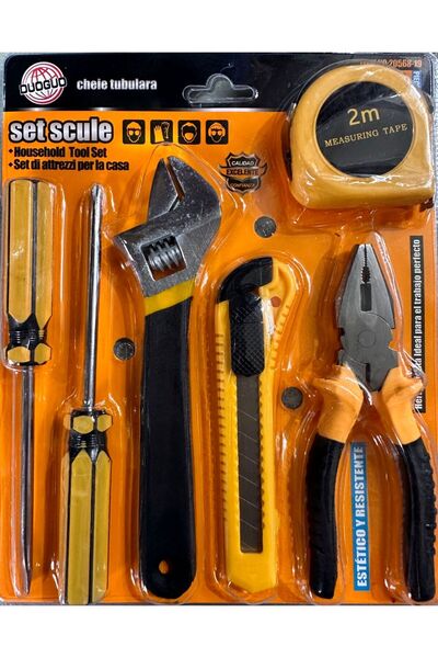 OEM Set de scule multifuncționale pentru casă, 6 piese, 2x șurubelnițe, cheie...