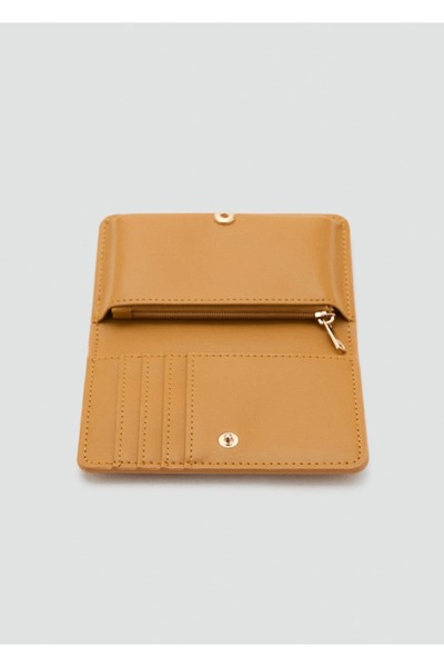 MANGO Woman Logo baskılı klapalı cüzdan