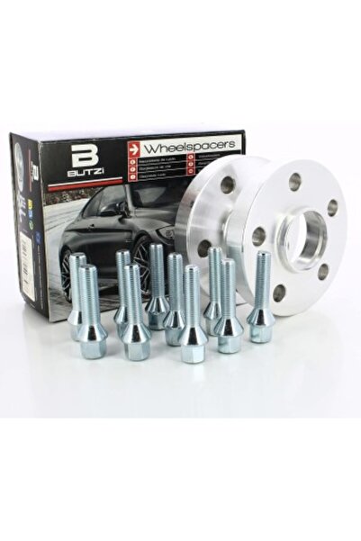 butzi Set of two car wheel spacers 5x100 on 12mm, 57.1 plus M14X1.50 bolts for Audi, VW
