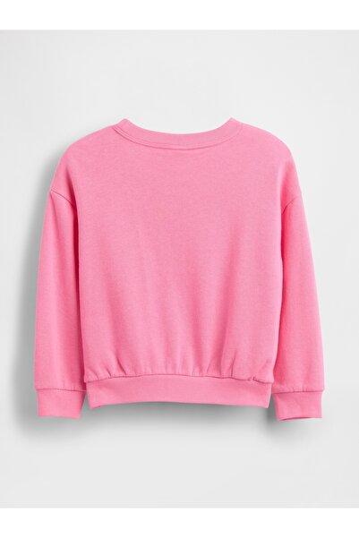 GAP Kız Bebek Pembe Grafik Baskılı Sweatshirt
