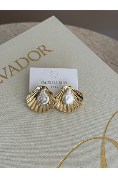 LUXSTONE Oyster Shell Pearl Gold Earrings