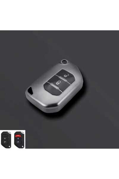 AYCANSTORE Husă pentru telecomandă Jeep 2 BUTON (gri antracit metalic)