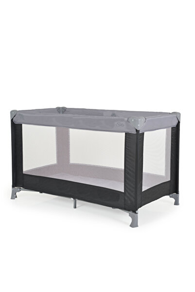 Moni Solo single-level folding cot 120x60 cm, Carbon Gray