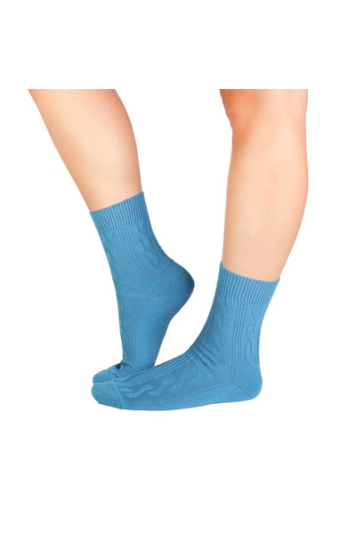 Pirin Hill Thick Wool Braid Socks Turquoise