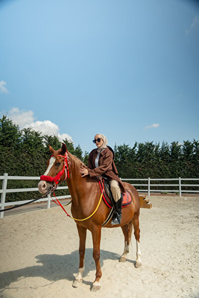 LOCCO Kadın Cep Detay Pelerinli Ceket Kahverengi