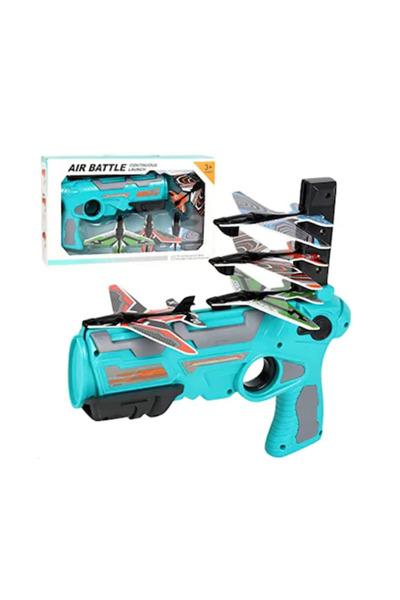 Toyska Toy Launcher Gun with 4 Airplanes Air Battle, Multicolor