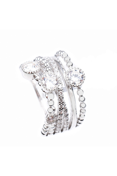 Diamonfire Ασημένιο γυναικείο δαχτυλίδι με ζιρκόνια, 611780