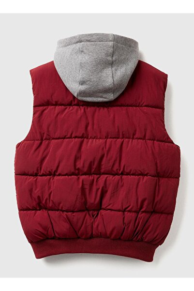United Colors of Benetton Buttoned Children's Vest with Detachable Hood and Comfortable Fit