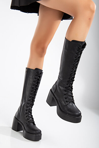 DYG STORE Platform Lace-Up Women's Boots