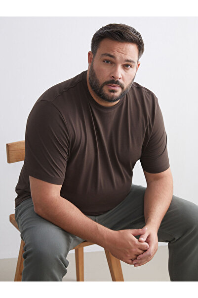 LC Waikiki Create Your Style from Uzg Store |   Plus Size Basic Combed Cotton Men's T-Shirt