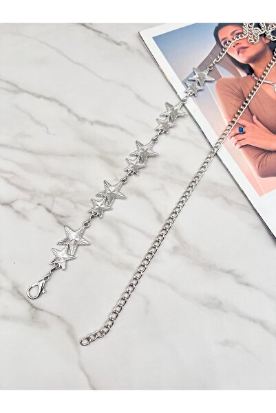 EMR Official Curea cu stea dublă, curea pentru femei, curea cu lanț, curea pentru corp, curea pentru pantaloni