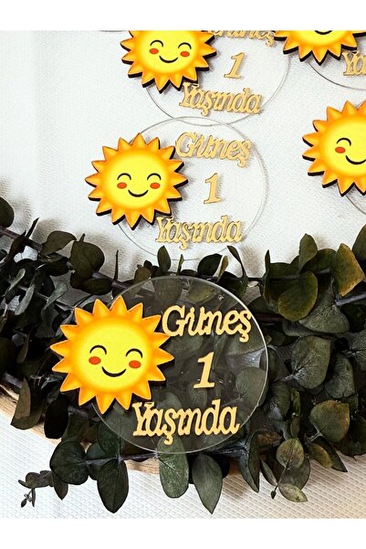 Gökçem hediyelik güneş figürlü pleksi magnet ( 20 adet )