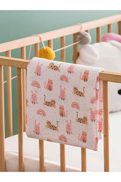 LC Waikiki Printed Baby Girl Muslin Blanket 90X100 cm (S4)