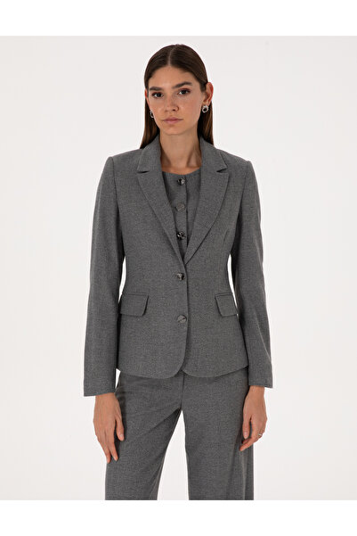 Pierre Cardin سترة رمادية اللون بقصة ضيقة 50318223-VR086