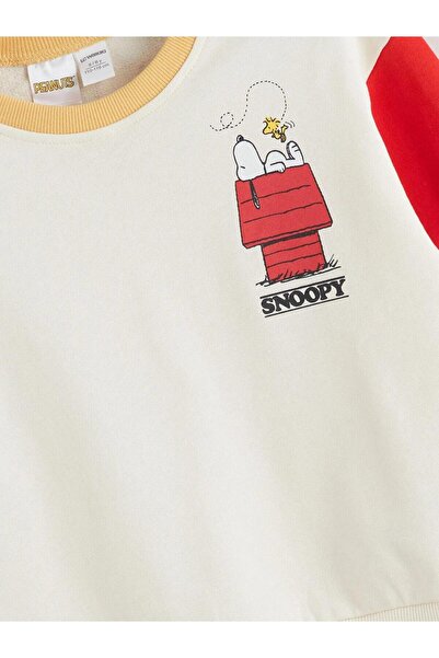 LC Waikiki Peanuts Baskılı Erkek Çocuk Sweatshirt (W5)