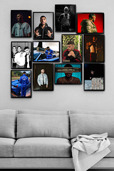 TABLOX Era7Capone Rapper Turkish Rap 12-Piece Decorative Mdf Painting Set Gift